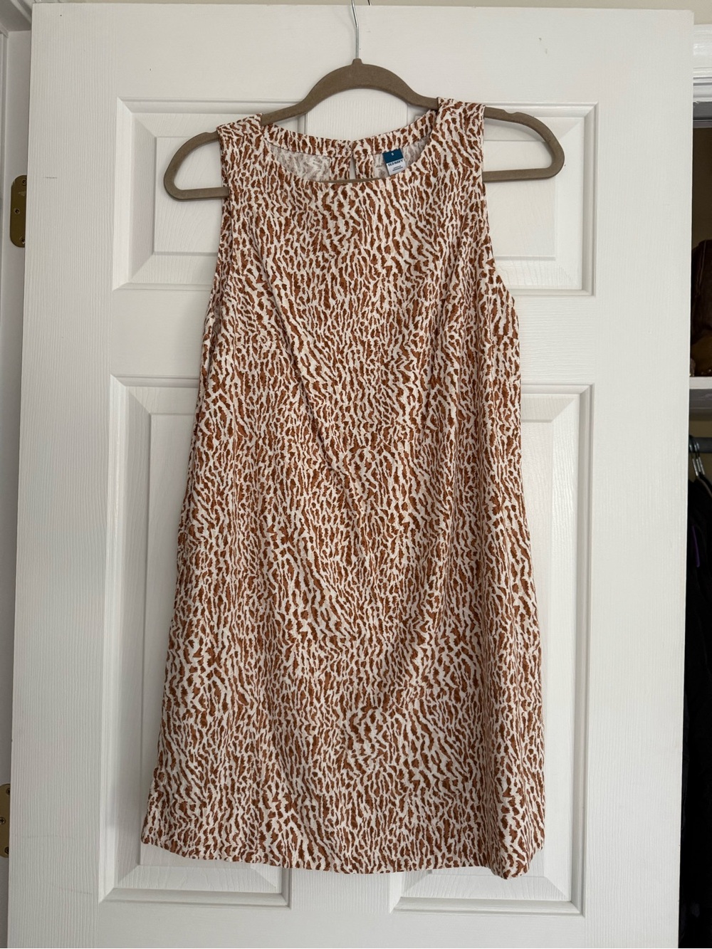 Old Navy Sleeveless Mini Dress - Brown & White Animal Print